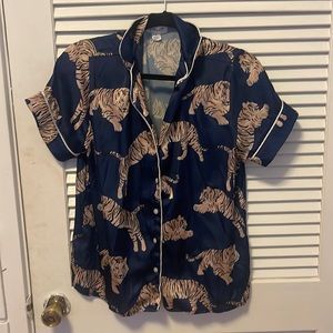 Navy tiger Averie Pajama set size medium